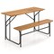 Patio Acacia Wood Picnic Table Bench for Two People, Single-Side Design